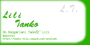lili tanko business card